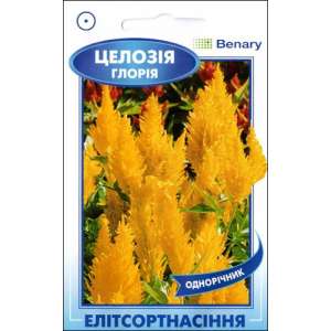 Целозія Глорія жовта - квіти, 10 насіння, ТМ Елітсорт фото, цiна
